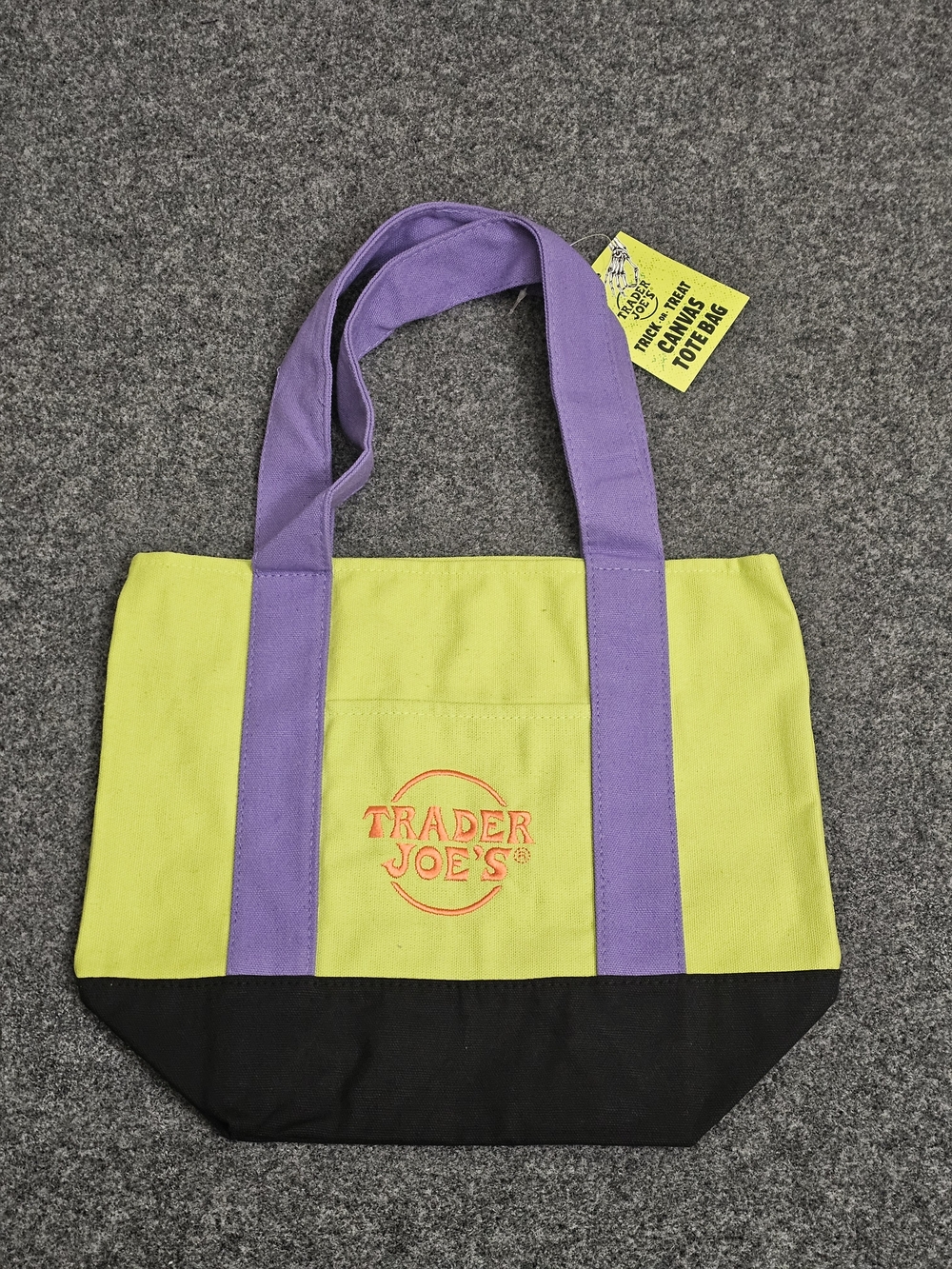 Trader Joes 2026 Halloween Mini Canvas Tote Bag Limited Edition New With Tags